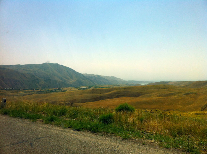 More southern California-esque scenery en route to Geghard.