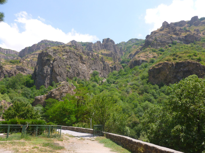 The rocks and cliffs surrounding Geghard