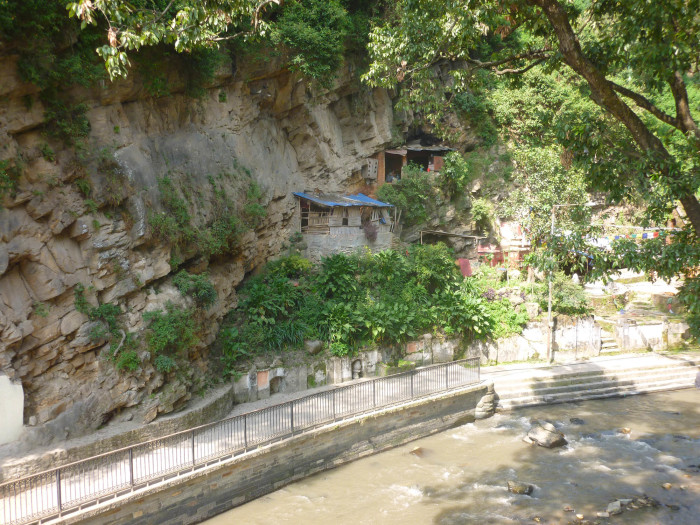 Some sadhu or hermit shacks at Pashupatinath