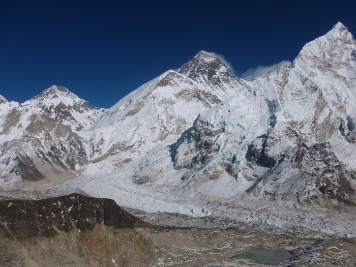 Everest and Nuptse from the top of Kala Patthar