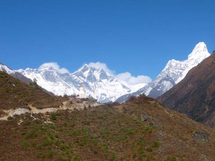 One final look at Everest, Lhotse, and Ama Dablam