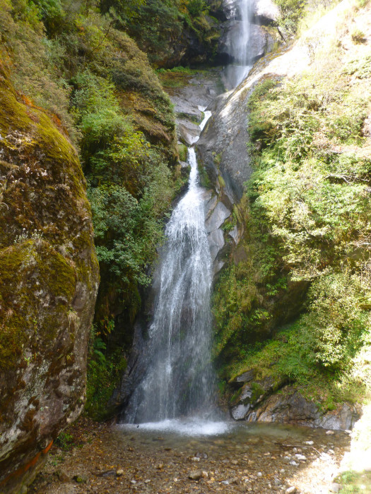 A waterfall along the trail