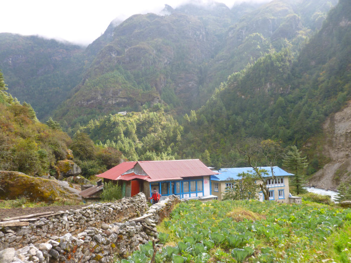 A few buildings in one of the villages between Lukla and Namche