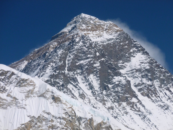 The summit pyramid of Everest