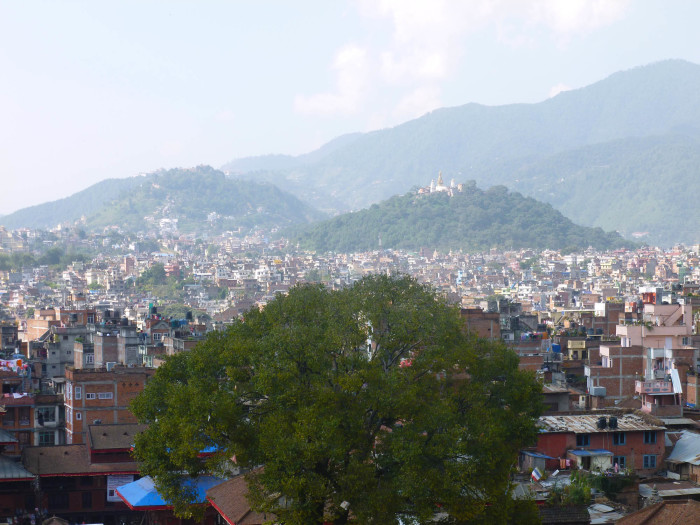 Looking over to Swayambhunath (Monkey Temple) from Kathmandu