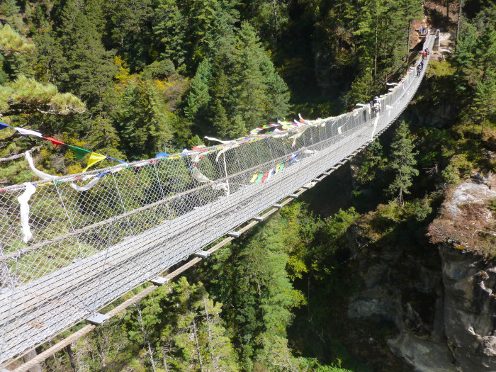 A suspension bridge