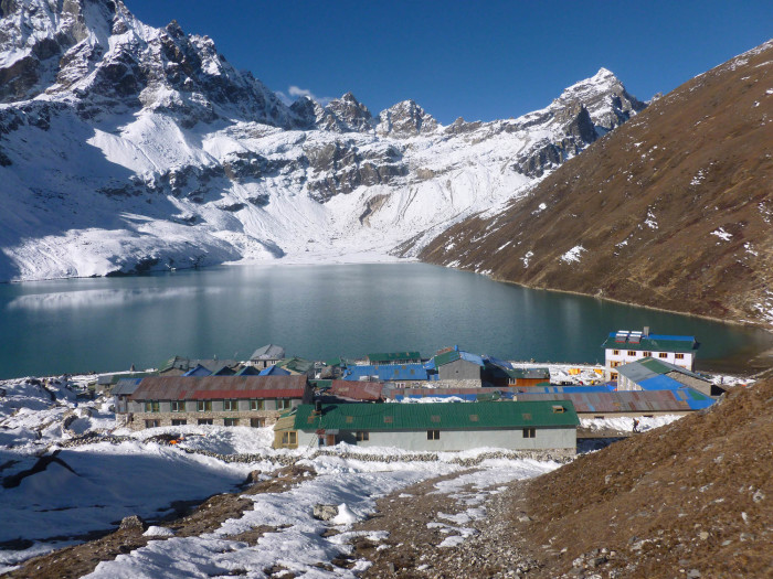 Looking over Gokyo toward Renjo La