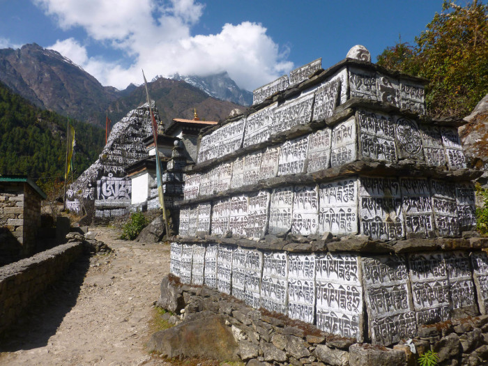 Stacked prayer stones