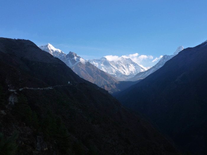 Early morning look at Everest and Lhotse