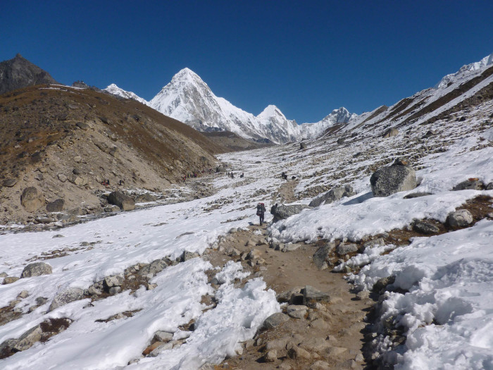 Hiking to Gorak Shep