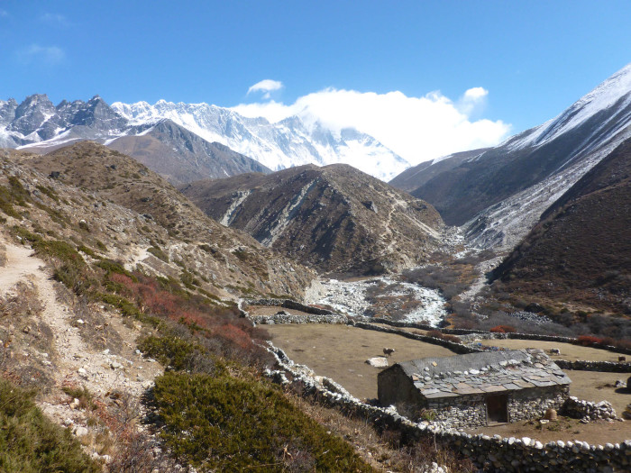 A lone building in the middle of nowhere