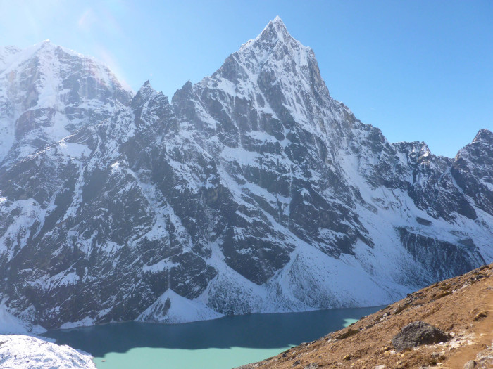 Arakam Tse emerging out of a lake