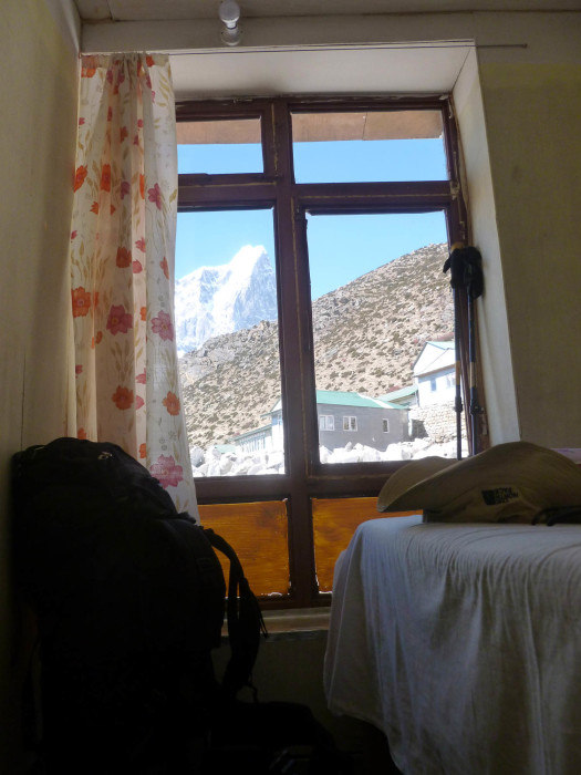 Looking out at Ama Dablam from my window