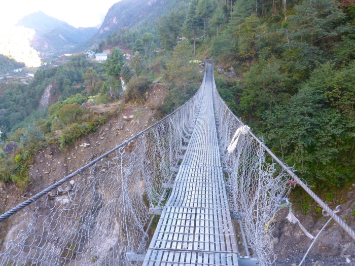 A suspension bridge