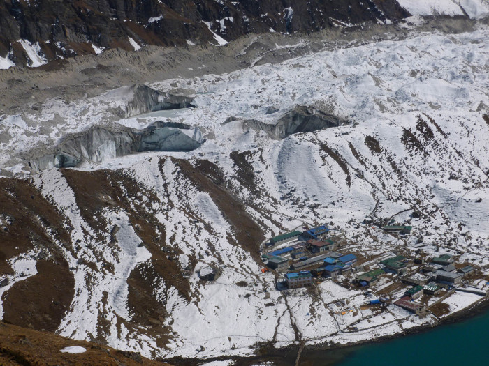 Gokyo and the Ngozumpa Glacier from Gokyo Ri