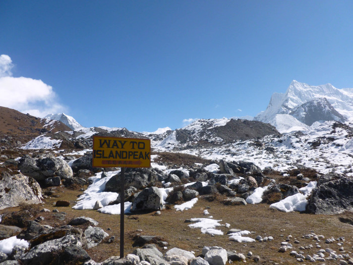 The start of the hike to Island Peak Base Camp
