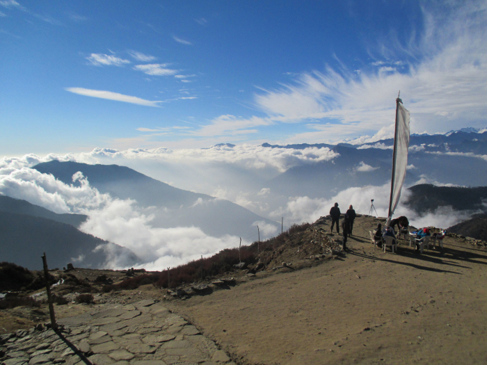 The view from our guesthouse in Laurebina.
