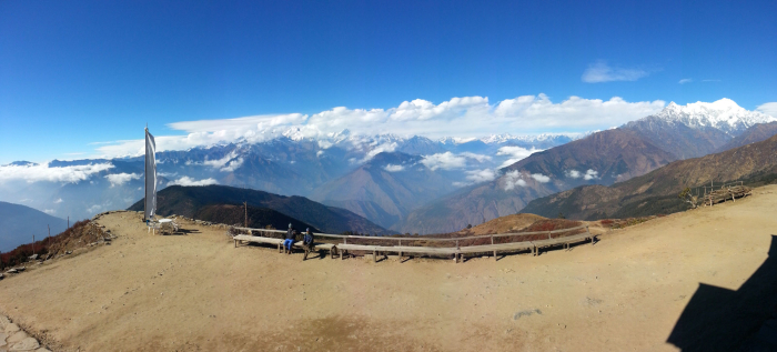 The view from our guesthouse in Laurebina.
