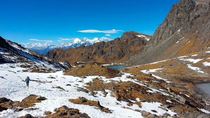 More beautiful scenery. Manaslu is one of the peaks in the background.