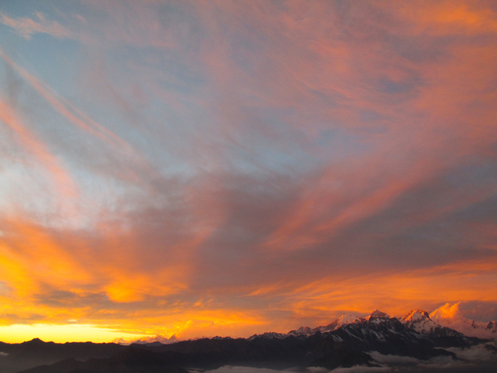 The glorious sunset.