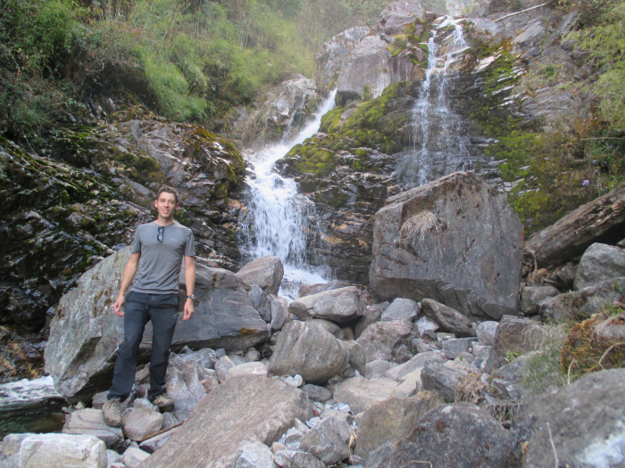 A small waterfall.