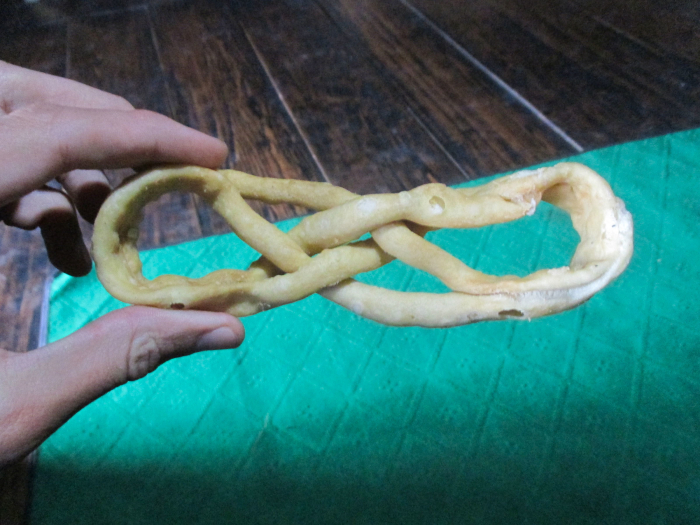 Twisted fried bread to celebrate the New Year.