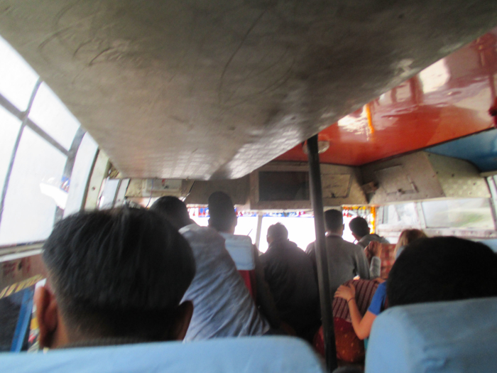 Inside the Super Express Tourist Bus.