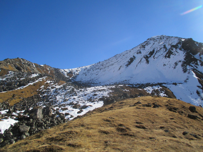 Looking toward the summit.